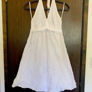 White BCBGMaxazria backless summer dress size S